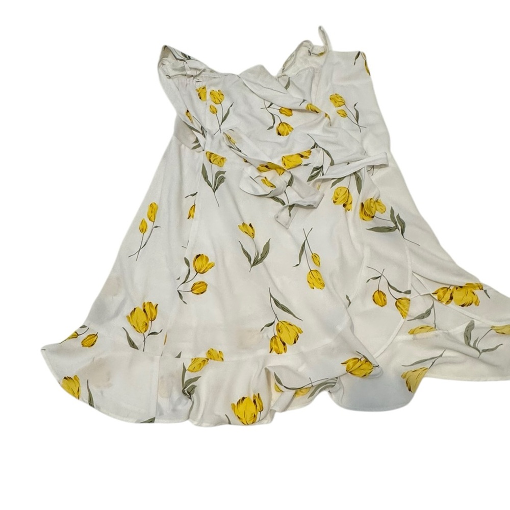 Veronica M Dress yellow floral wraparound dress